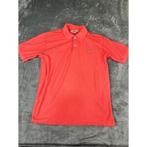 Men’s Lacoste Classic Fit Piqué Polo Shirt Coral Small – Excellent Condition